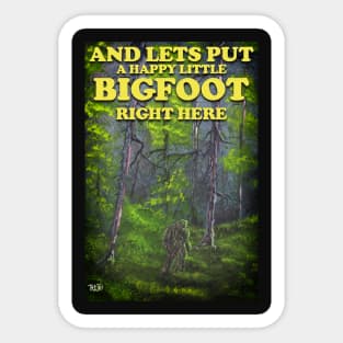 Happy Little Bigfoot Sticker